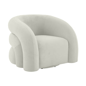 TV - SLIPPER VEGAN SHEARLING SWIVEL ACCENT CHAIR
