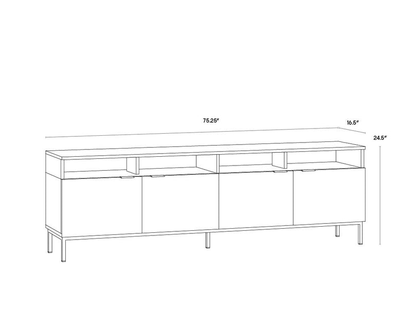 SP - AMBROSE MODULAR MEDIA CONSOLE AND CABINET