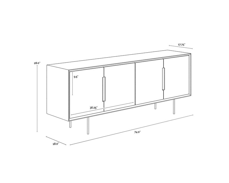 SP- DANBURY MEDIA CONSOLE AND CABINET