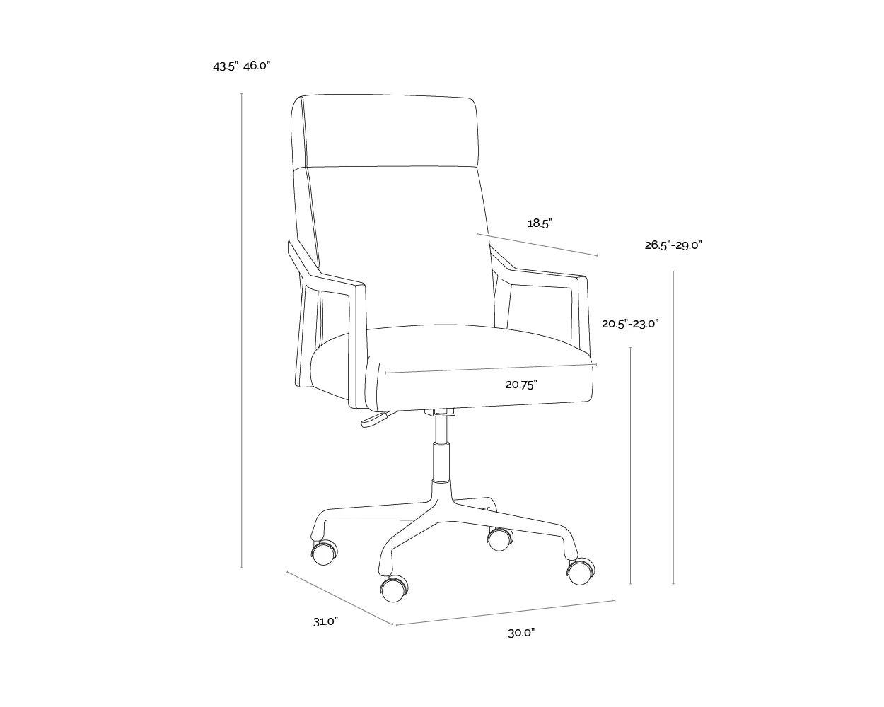 SP - COLLIN OFFICE CHAIR - NATURAL
