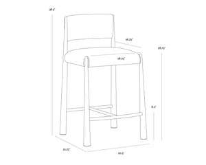 SP-BAYARD COUNTER STOOL - ANTIQUE BRASS