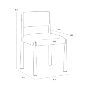 SP-BAYARD DINING CHAIR - DARK BRONZE