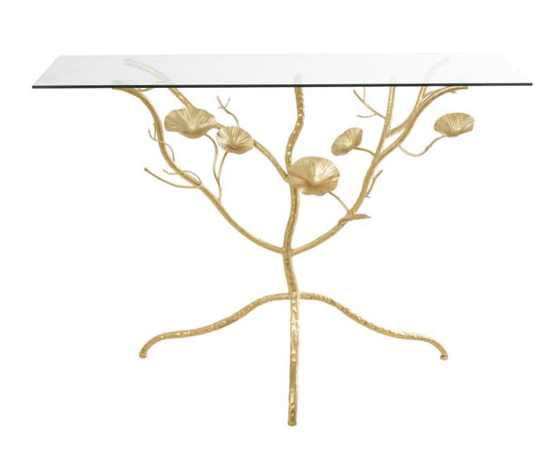 UA- METAL FLORAL BRANCHED CONSOLE TABLE