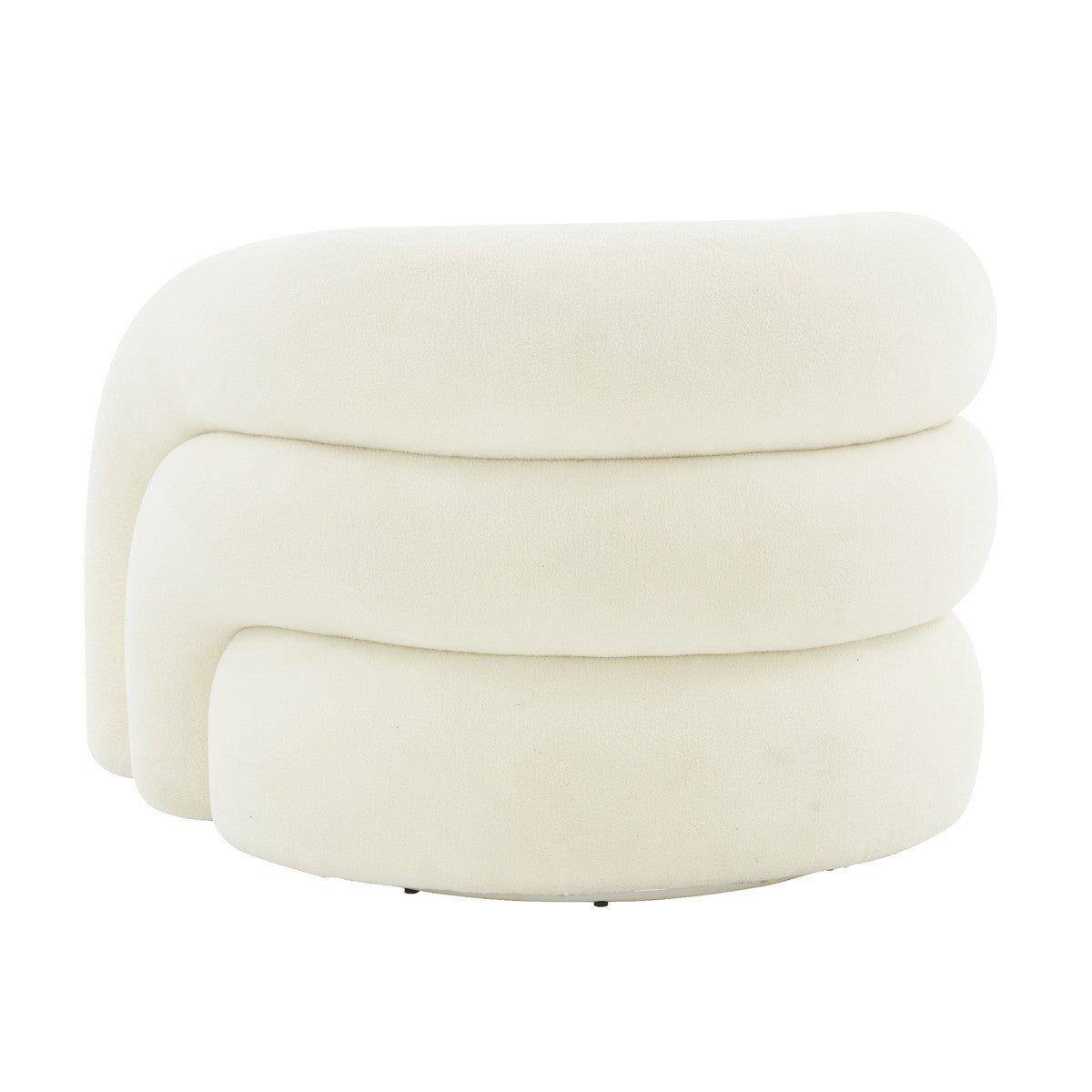 TV - SLIPPER VEGAN SHEARLING SWIVEL ACCENT CHAIR