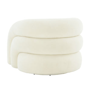 TV - SLIPPER VEGAN SHEARLING SWIVEL ACCENT CHAIR