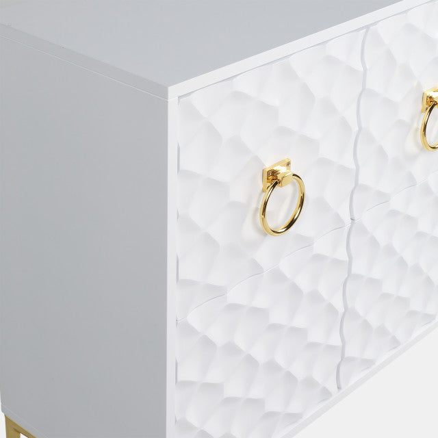 SB- Console Cabinet WHITE & GOLD