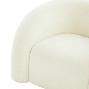 TV - SLIPPER VEGAN SHEARLING SWIVEL ACCENT CHAIR