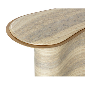 SP-ISOLA CONCOLE TABLE - TRAVERTINE