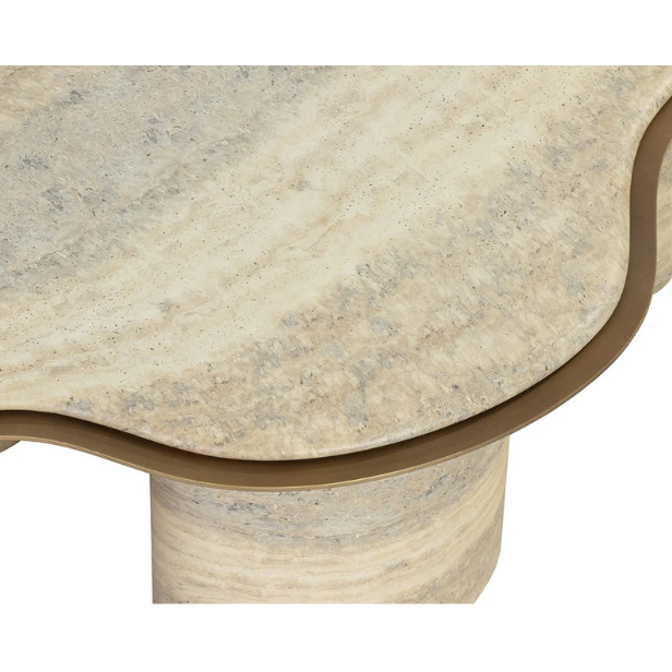 SP-ISOLA COFFEE TABLE - TRAVERTINE LOOK