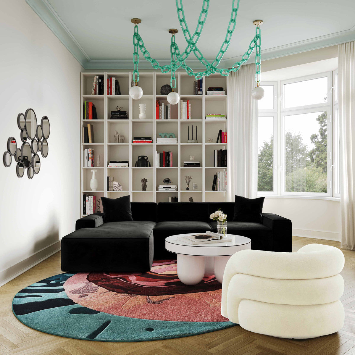 TV - SLIPPER VEGAN SHEARLING SWIVEL ACCENT CHAIR