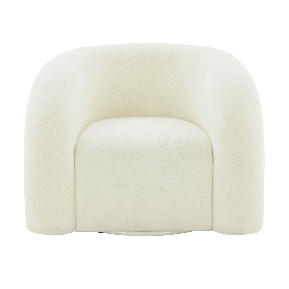 TV - SLIPPER VEGAN SHEARLING SWIVEL ACCENT CHAIR