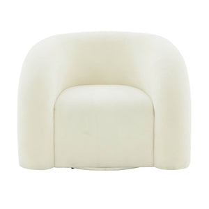 TV - SLIPPER VEGAN SHEARLING SWIVEL ACCENT CHAIR