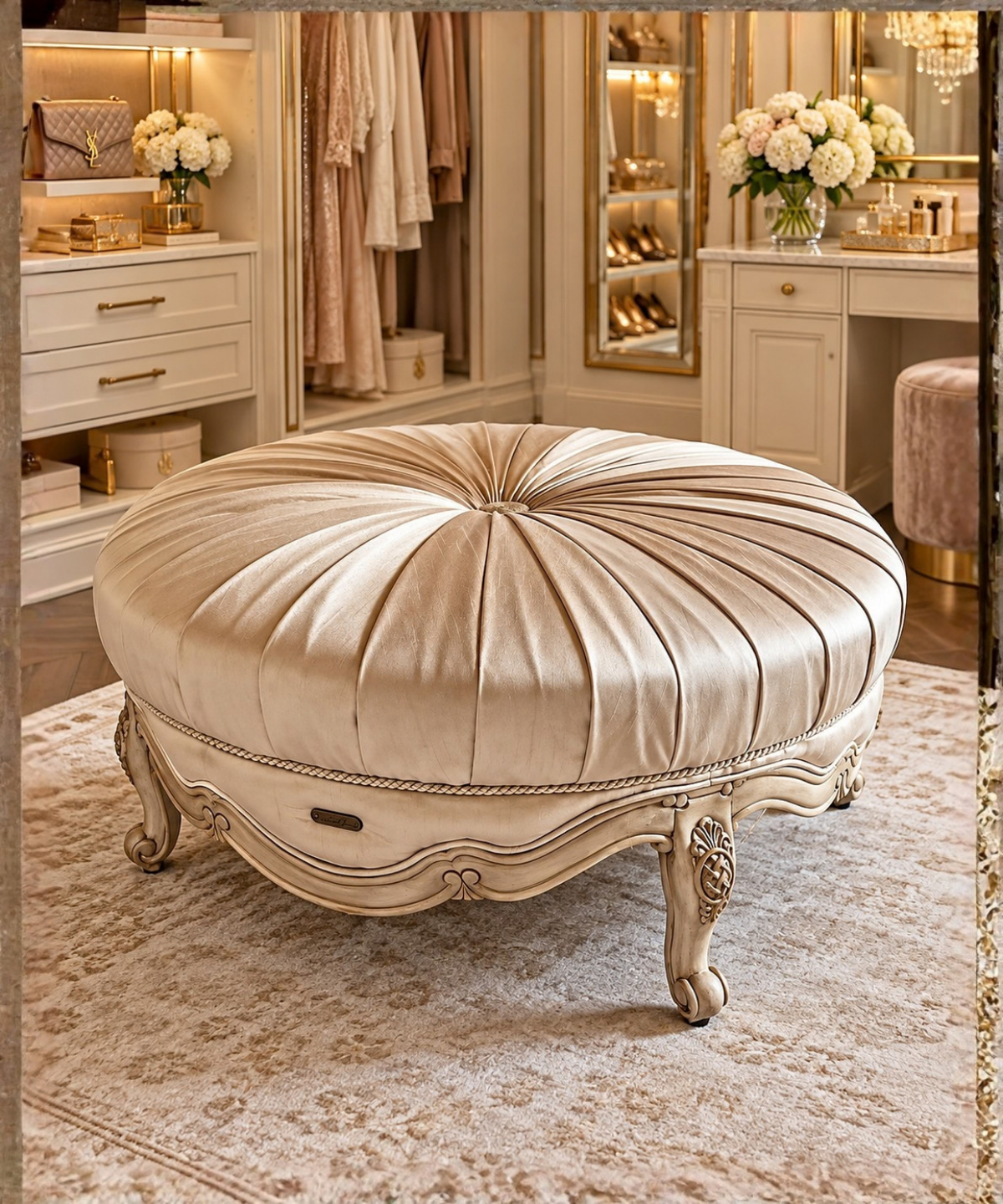 MA - LAVELLE ROUND OTTOMAN