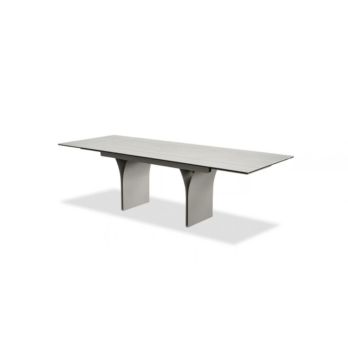 MB-CAMBER DINING TABLE IN BIANCO BOCCIARDATO TRAVERTINE