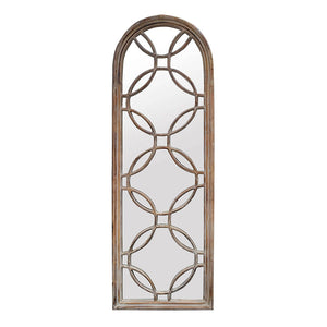 AB - BROWN ARCHED FLOOR MIRROR