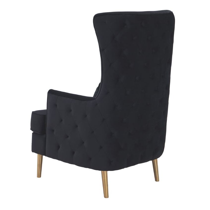 TV - ALINA TALL TUFTED BLACK BACK CHAIR