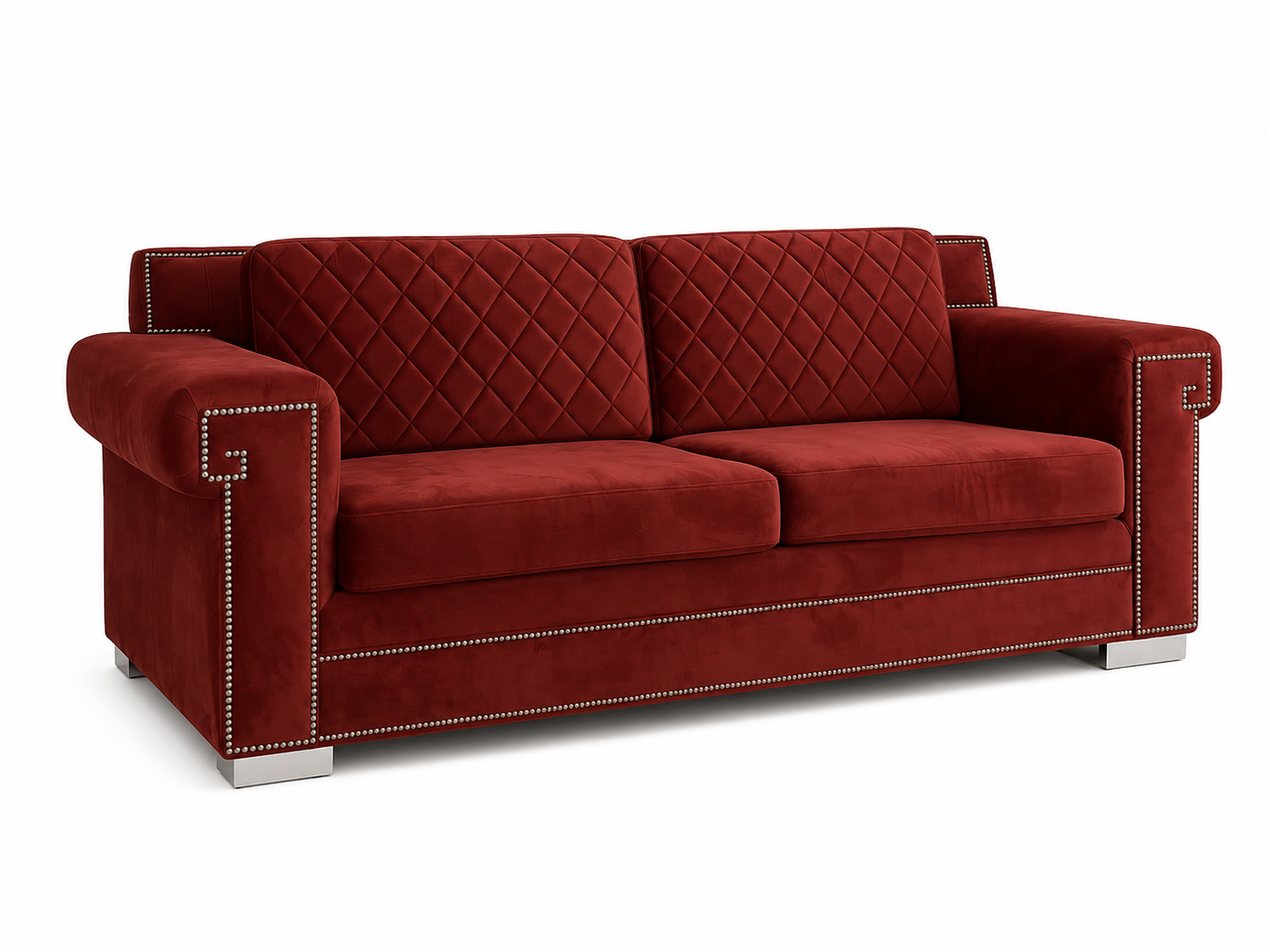 CR - CRIMSON VELOUR SOFA