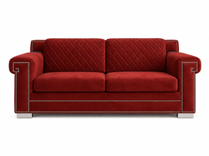 CR - CRIMSON VELOUR SOFA