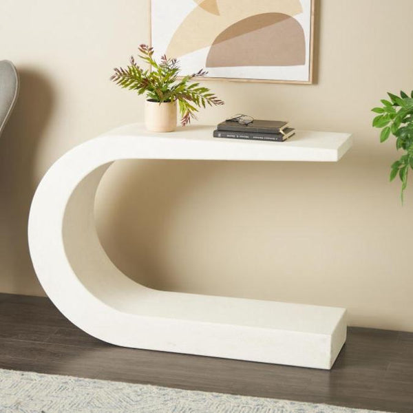 UA- White Wooden C-Shaped
