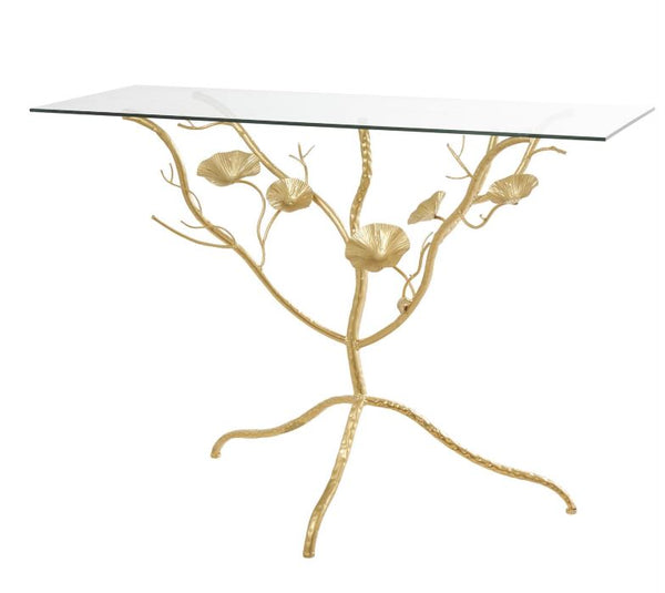 UA- METAL FLORAL BRANCHED CONSOLE TABLE