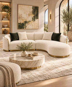 DL - Parma Cream Sectional Sofa