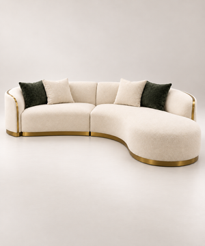 DL - Parma Cream Sectional Sofa