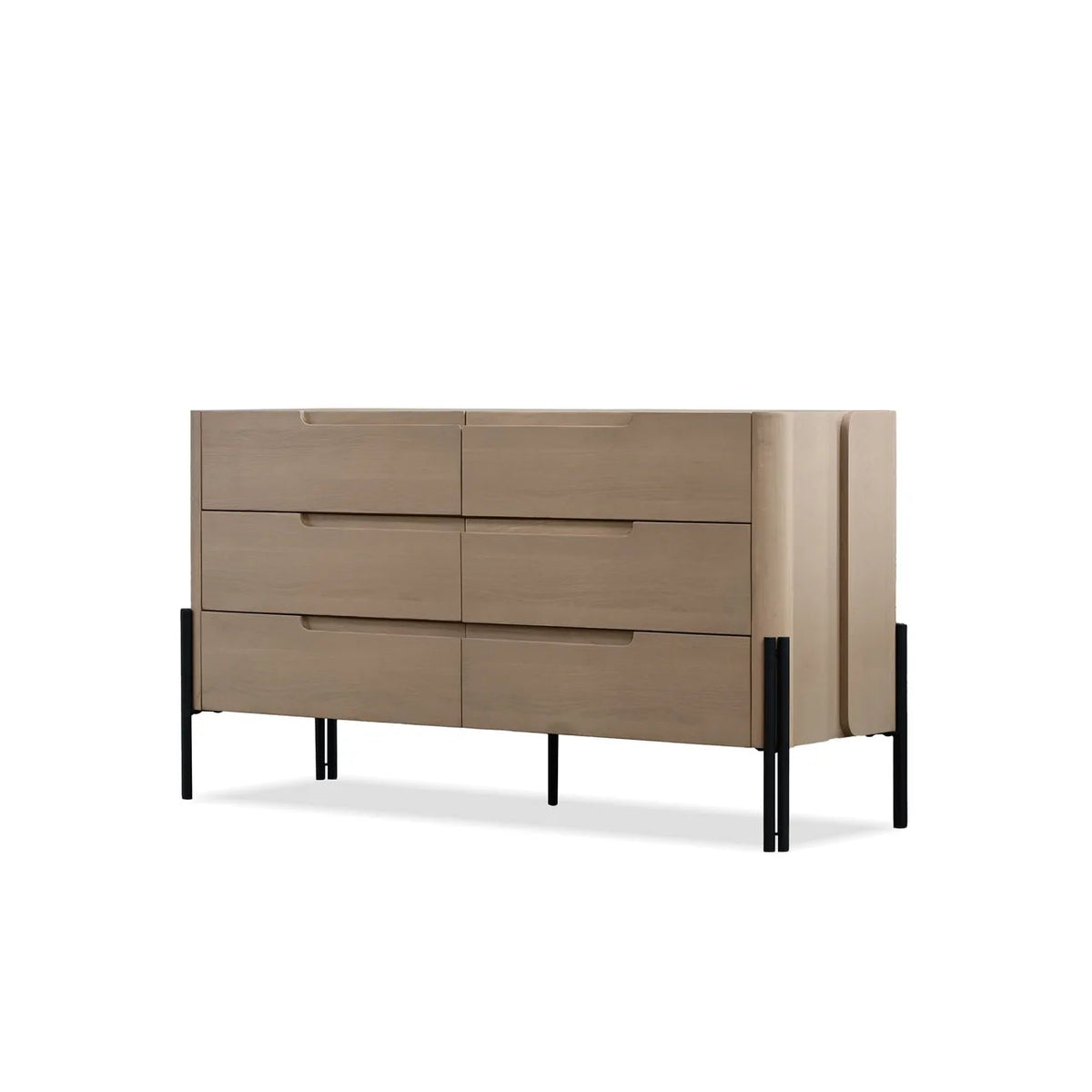 MB-NORI 6 DRAWER DRESSER IN NATURAL WHITE OAK WOOD
