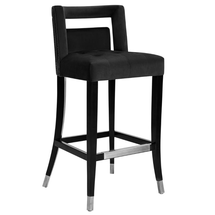 TV - HART BLACK VELVET COUNTER STOOL