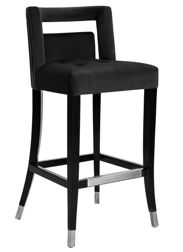 TV - HART BLACK VELVET COUNTER STOOL