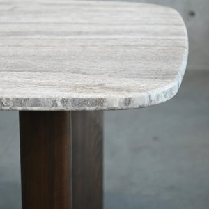 MB-SHOKU DINING TABLE IN SILVER GREY TRAVERTINE