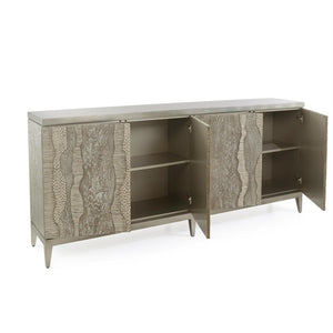 JR-RIVER'S EDGE FOUR-DOOR CREDENZA, SILVER