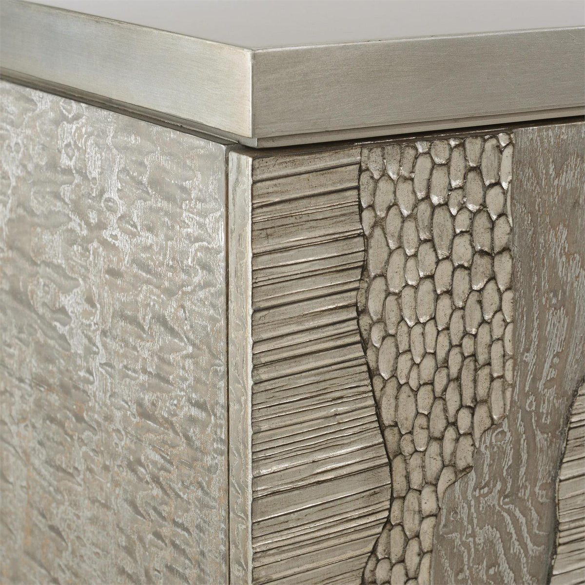 JR-RIVER'S EDGE FOUR-DOOR CREDENZA, SILVER