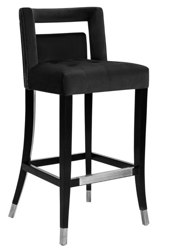 TV - HART BLACK VELVET BAR STOOL