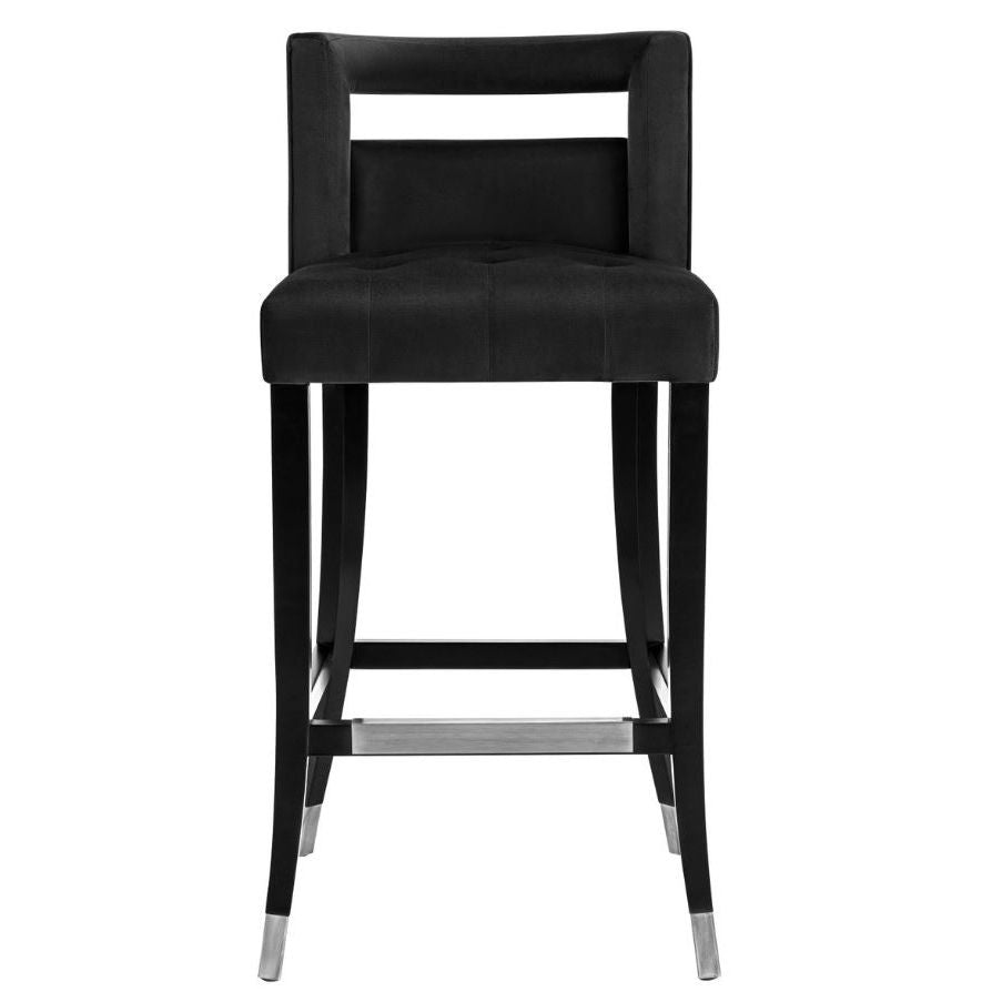 TV - HART BLACK VELVET BAR STOOL