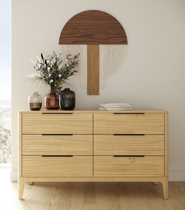 VG -MODREST SEATTLE- MODERN NATURAL OAK BEDROOM SET