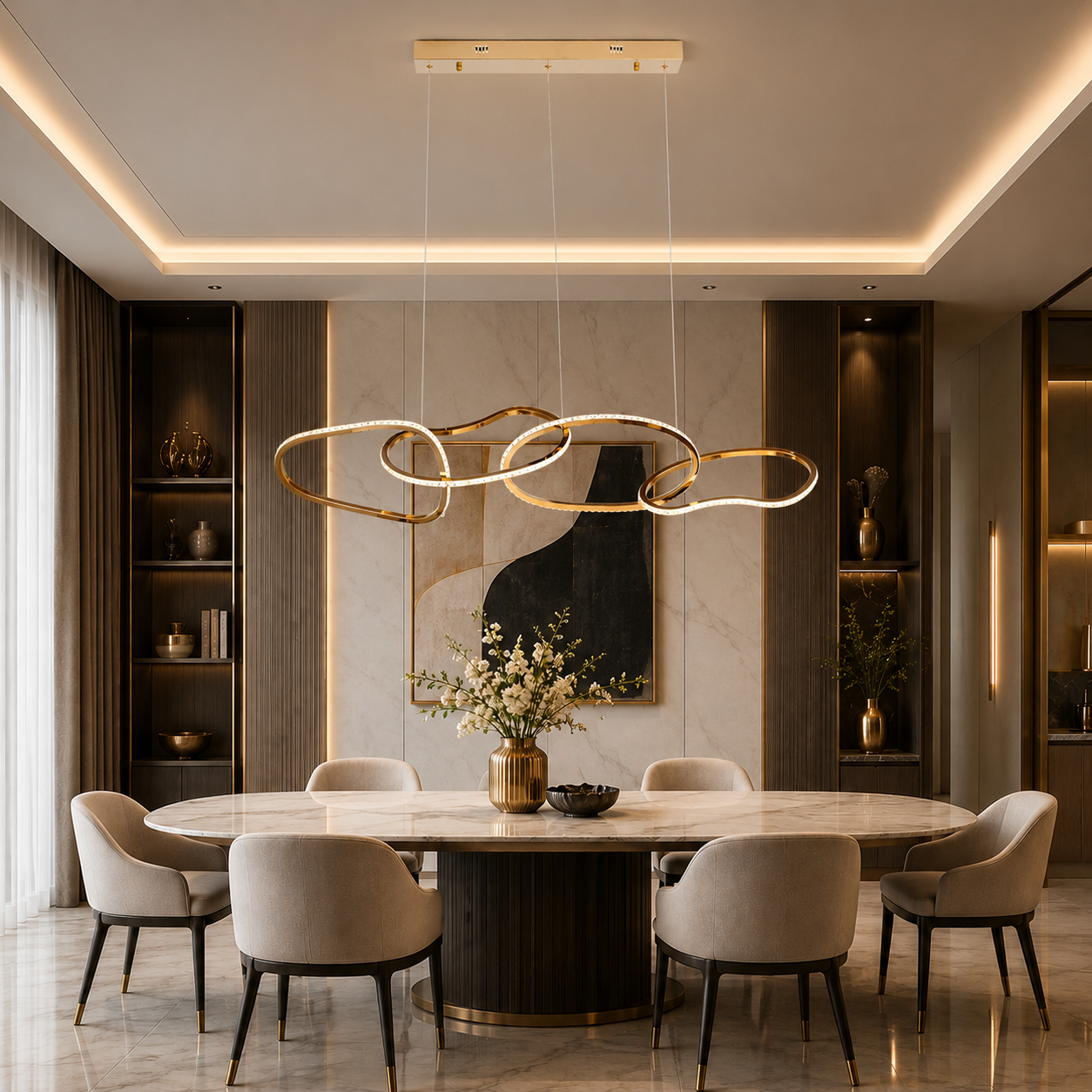 BT - GL414C48CG CHANDELIER
