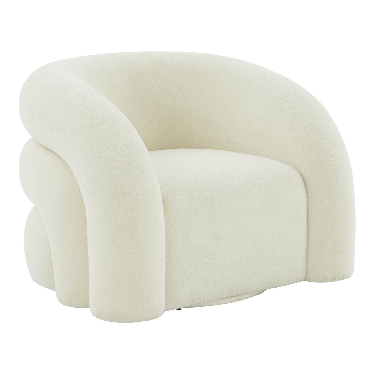 TV - SLIPPER VEGAN SHEARLING SWIVEL ACCENT CHAIR