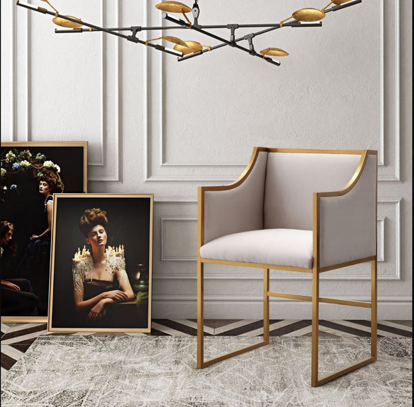 TV - ATARA VELVET GOLD DINING CHAIR