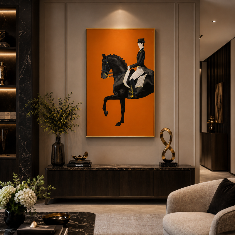 CR - HORSE RIDER WALL ART