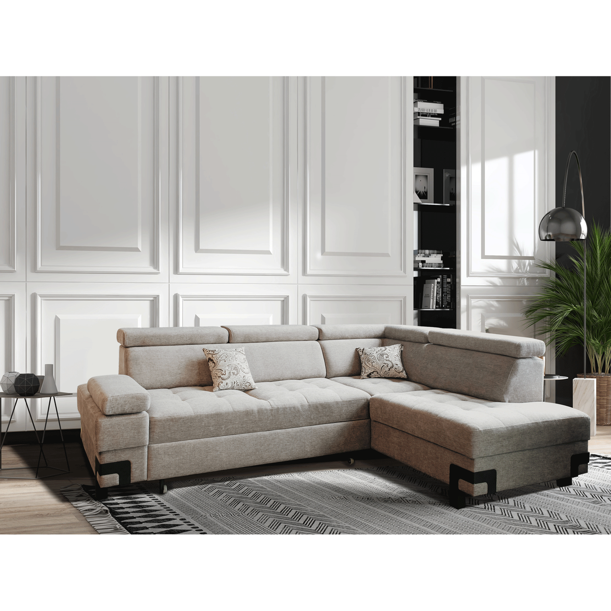 EF - GARDA SECTIONAL W/ BED AND STORAGE