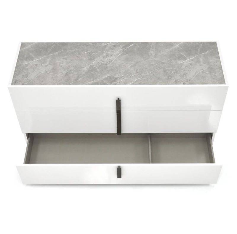 ST - WHITE MARA DRESSER AND MIRROR