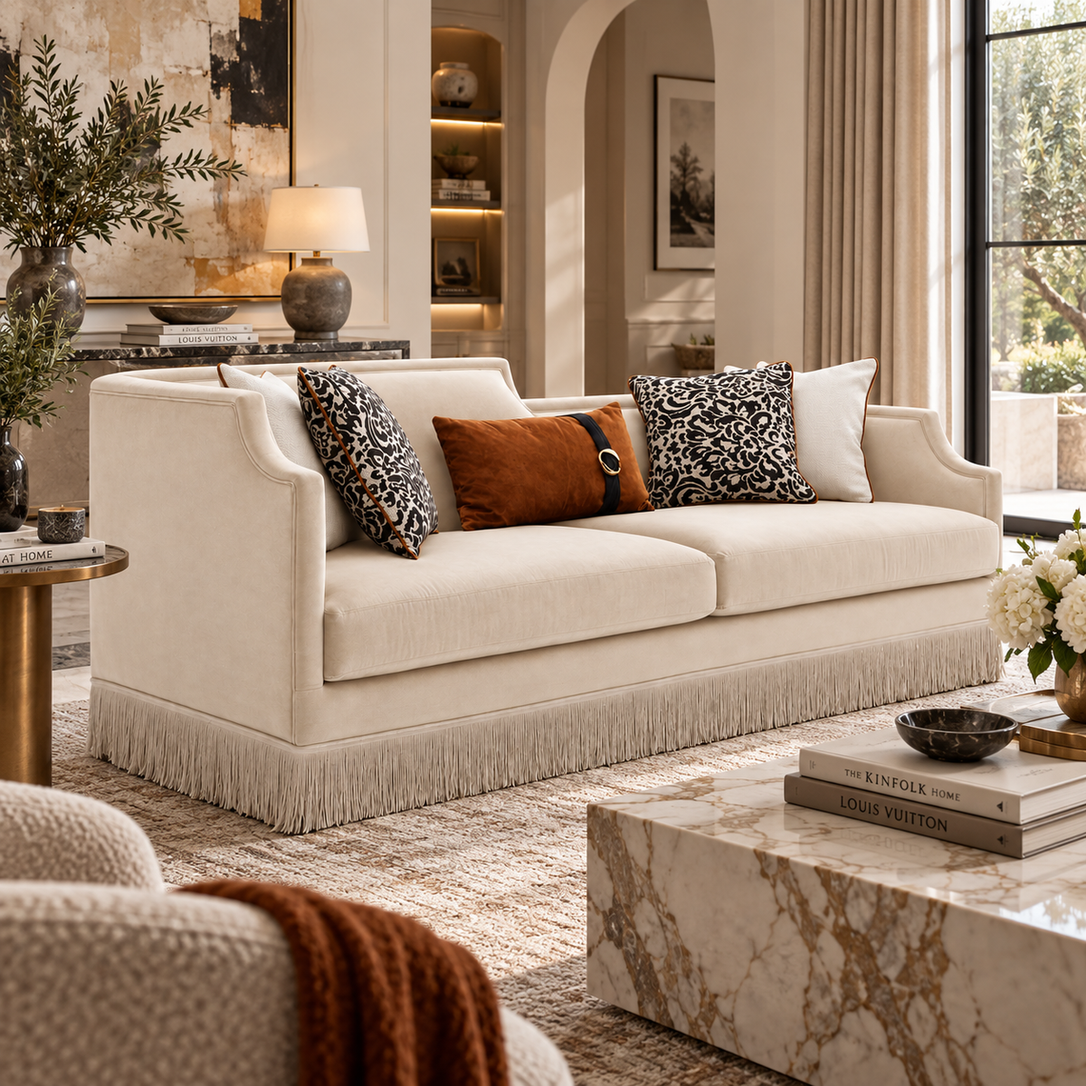 GB - MONACO 4-SEATER FABRIC SOFA