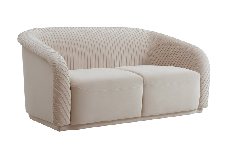 TV - YARA PLEATED VELVET LOVESEAT