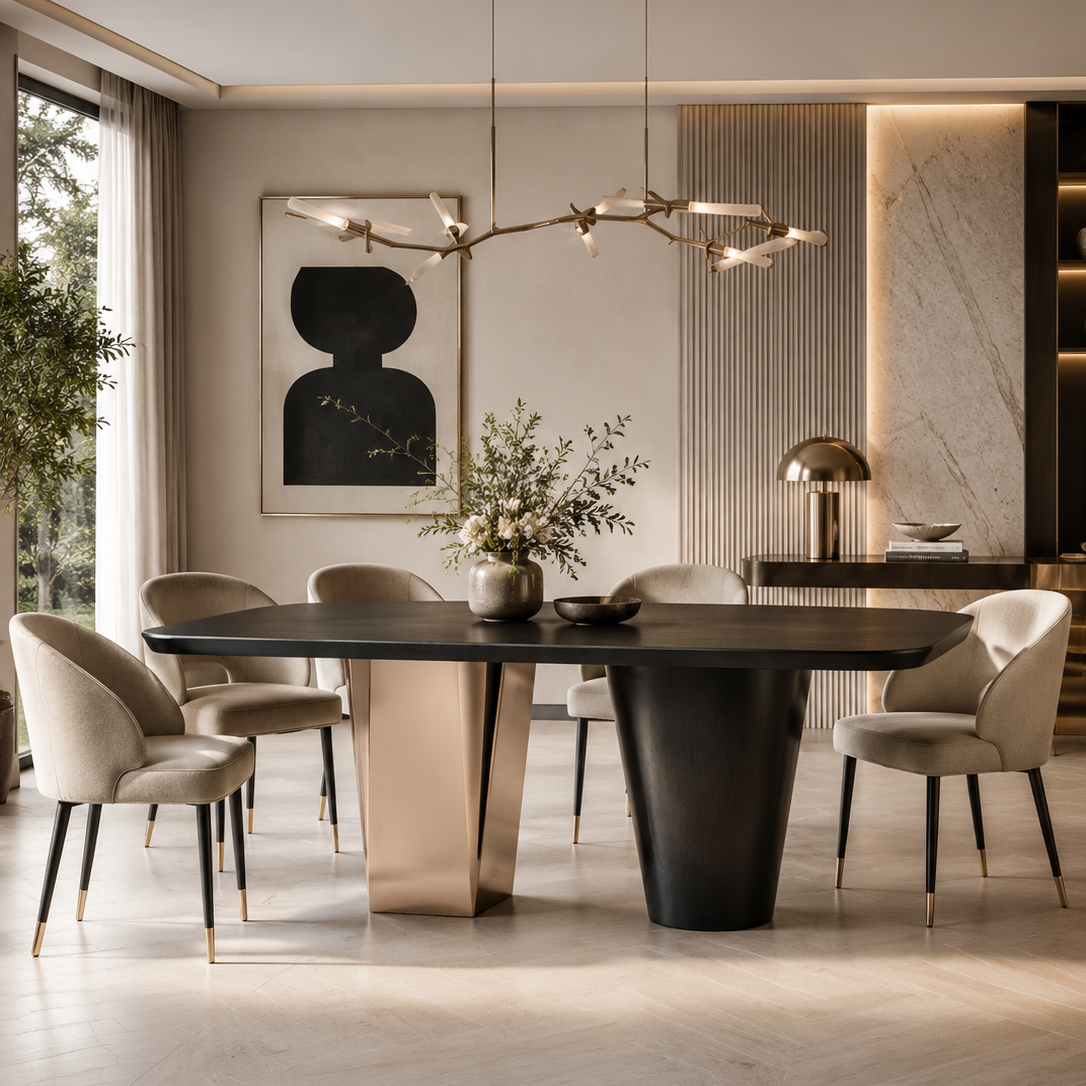 SL - ROSE GOLD DINING TABLE
