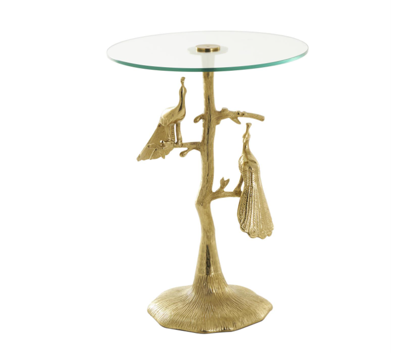 UA- PEACOCK TEXTURED SIDE TABLE