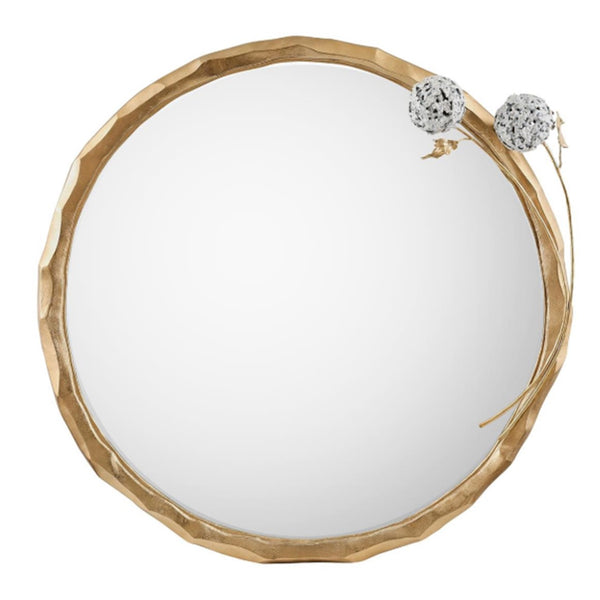 JR - HYDRANGEA MIRROR, BRASS