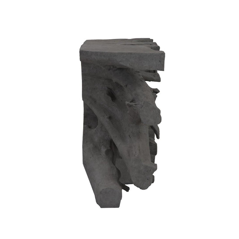 PC- BEAU CAST ROOT CONSOLE TABLE, CHARCOAL STONE