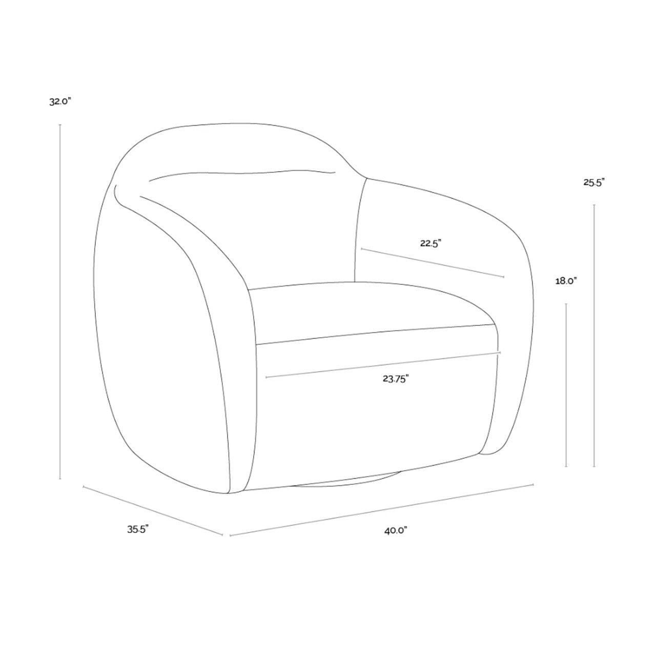 SP - ISMO SWIVEL LOUNGE CHAIR