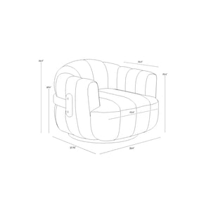 SP - TADEO SWIVEL ARM CHAIR