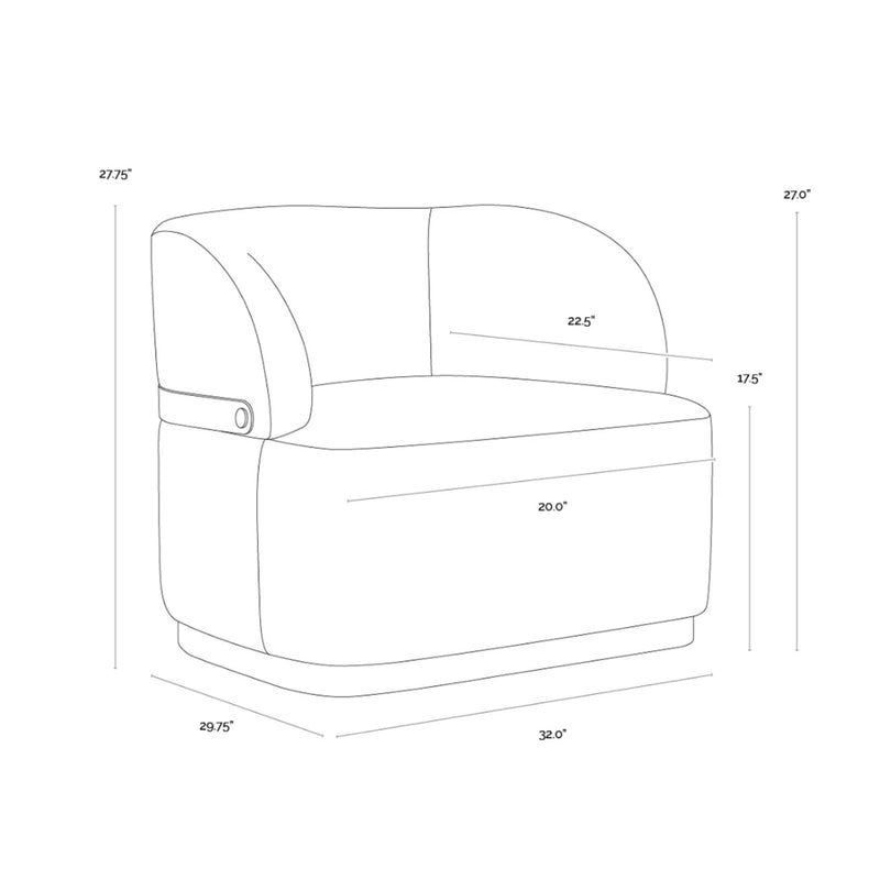 SP - BRINDA SWIVEL LOUNGE CHAIR BRAVO BLACK